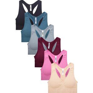 PACK OF 6 Women's Sofra Seamless Sports Bras (BR0136SP4)